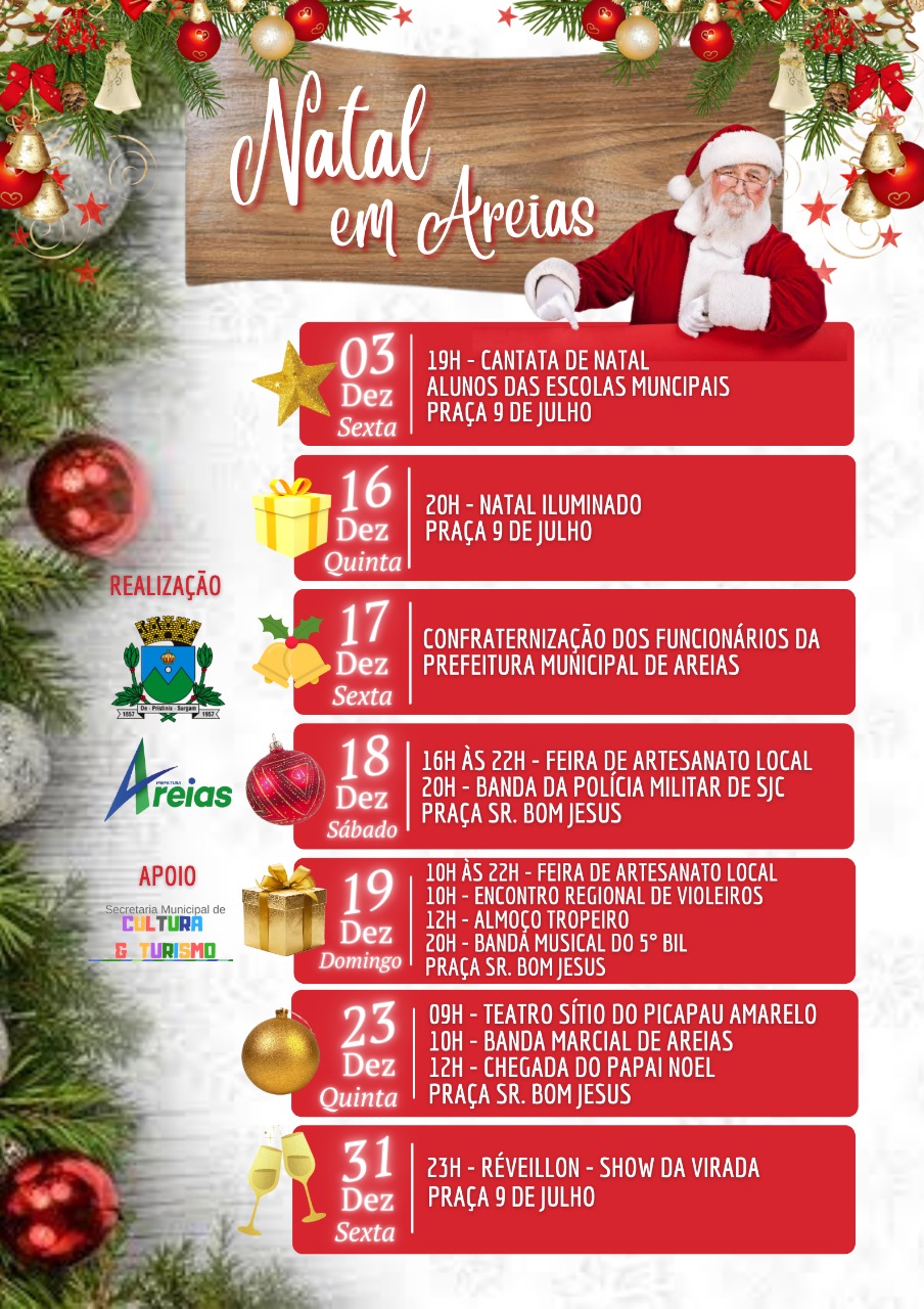 Programa O De Natal Prefeitura Municipal De Areias